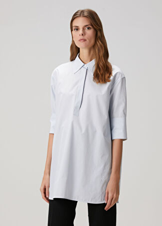 Jil Sander Kadın Çizgili Gömlek Mavi 34 It