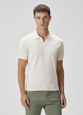 Ralph Lauren Purple Label Erkek Bej İpek Polo Triko Xl
