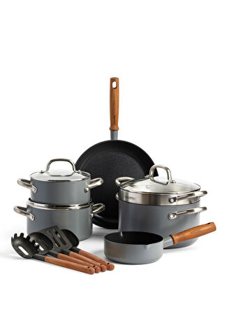 Greenpan Mayflower Pro 13 Parça Pişirme Seti Gri -1