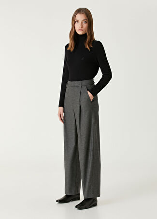 Vince Kadın Gri Desenli Wide Leg Pantolon 2 Us