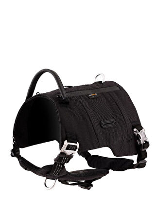 Love Cordura Kumaşlı Cepli Siyah Köpek Göğüs Tasması M -1