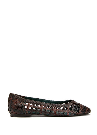George Hogg Kadın Siyah Kahverengi Deri Babet 36