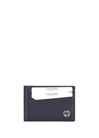 Cachee Concept Erkek Twin Lacivert Deri Kredi Kartlık