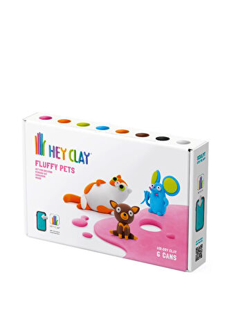 Hey Clay Çocuk Sevimli Evcil Hayvanlar 6'lı Hava Ile Kuruyan Kil -1