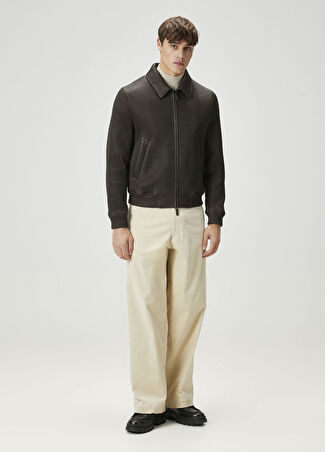 Emporio Armani Erkek Beyaz Kadife Pantolon 52 It