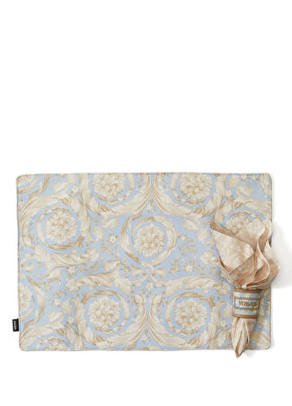 Versace Barocco Mavi 3lü Servis Seti