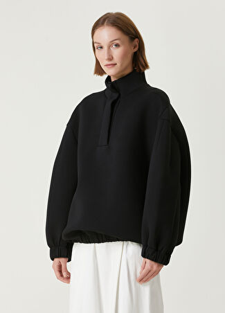 Dries Van Noten Kadın Siyah Oversize Sweatshirt S