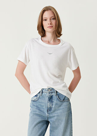 Zadig&voltaire Kadın Beyaz Logo Detaylı T-Shirt M