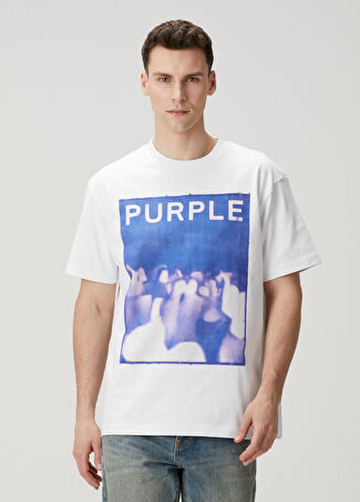 Purple Brand Erkek Beyaz T-Shirt S