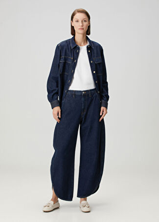 Frame Denim Kadın Boomerang Koyu Mavi Jean Pantolon 26 Us