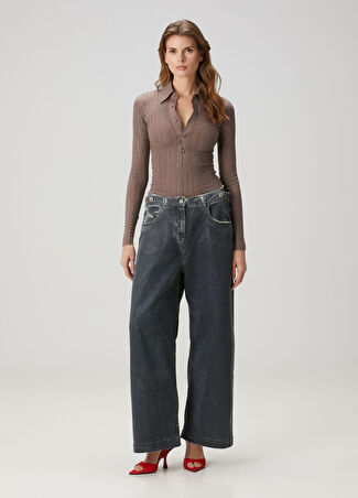 The Attico Kadın Baggy Jean Pantolon Gri 26 It