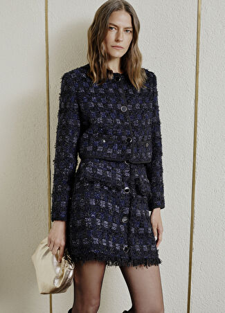 Beymen Collection Collection Kadın Siyah Tweed Dokulu Ceket 42
