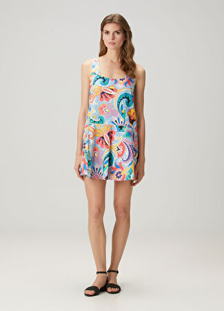 Etro Kadın Desenli Mini Elbise 42 It