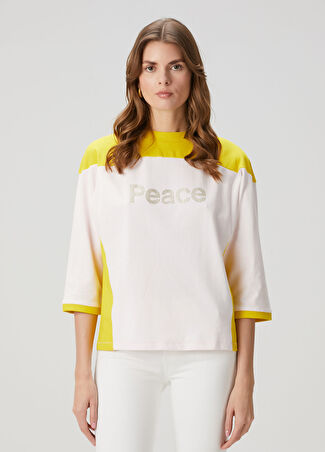 Zadig&voltaire Kadın Sarı Beyaz T-Shirt Xs