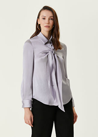 Emporio Armani Kadın Drapeli Gömlek Mor 42 It