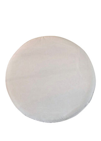 Wellstudio.store Disc Puf Beyaz Kadife Kumaşlı Taşınabilir -1