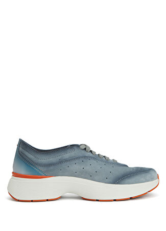 Santoni Sport Erkek Mavi Deri Sneaker Gri 6.5 Uk -1