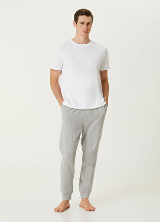 Calvin Klein Erkek Gri Logo Detaylı Jogger Pijama Altı L