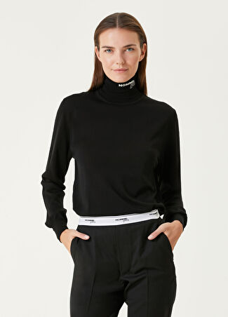 Hommegirls Kadın Siyah Merino Triko Xs
