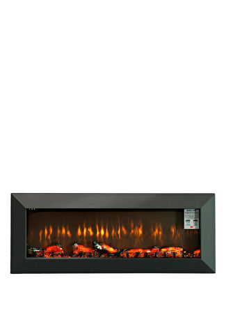 Korflame Kormet 130 S Isıtmalı Elektrikli Şömine Siyah -1