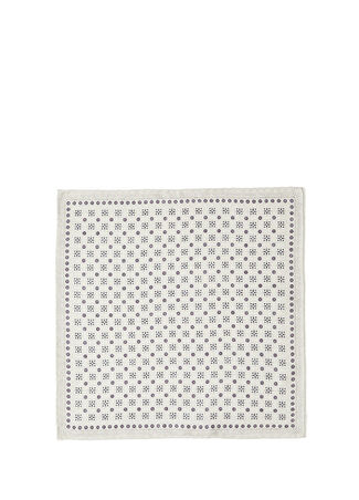 Brunello Cucinelli Erkek Colorblocked Mikro Desenli İpek Poşet Mendil