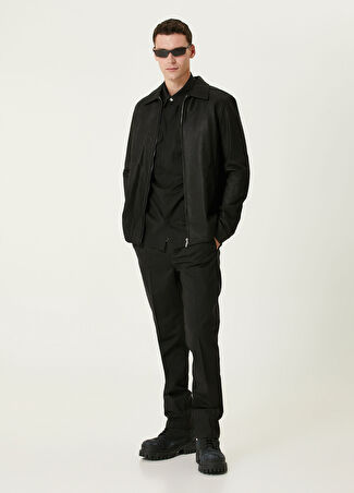 Rick Owens Erkek Siyah Beli Kordonlu Yün Pantolon 50 It
