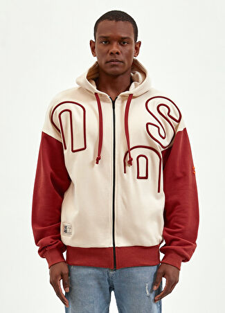 Nasaqu Erkek Kum Fırtınası Fermuarlı Taş Terracota Hoodie L/xl -1