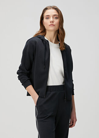 Beymen Collection Collection Kadın Siyah Kapüşonlu Hırka Xl