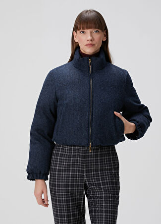 Thom Browne Kadın Lacivert Çift Taraflı Puffer Mont 40 It