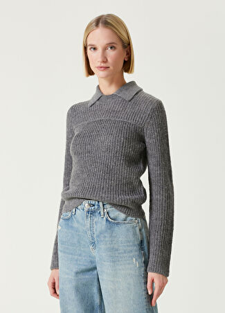 Rag&bone Kadın Madix Gri Polo Kazak M