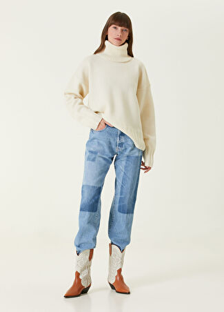 Made In Tomboy Kadın Sylvie Mavi Straight Jean Pantolon 25 Us