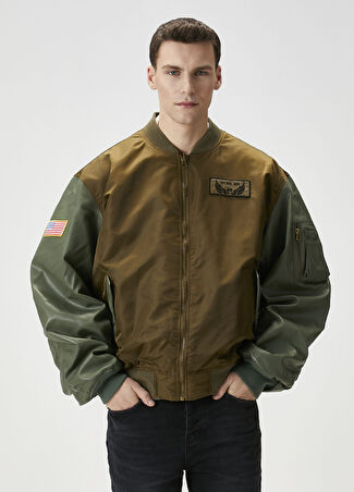 Champion Erkek Haki Bomber Mont M