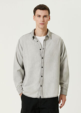 Rag&bone Erkek Matthew Açık Gri Denim Gömlek S