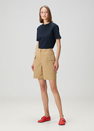 Jil Sander Kadın Camel Kargo Şort Kahverengi 36 It -1
