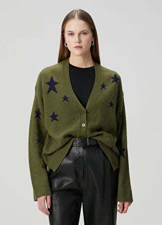 Zadig&voltaire Kadın Mirka Stars Haki Kaşmir Hırka L