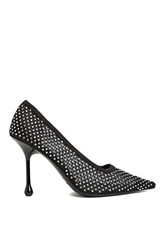 Jimmy Choo Kadın Ixıa Siyah Mikro Taş İşlemeli Stiletto 38.5 - 1