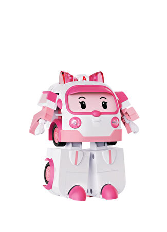 Robocar Poli Kız Çocuk Amber Büyük Transforming Robot Karakter Figür Oyuncak Pembe - 1
