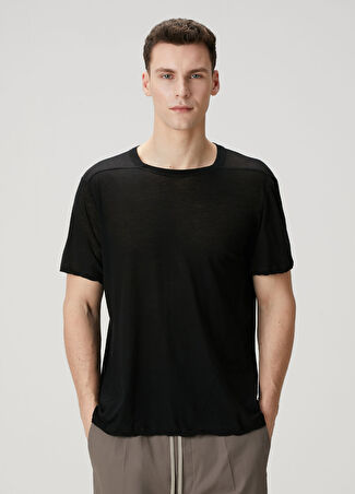 Rick Owens Erkek Siyah Basic T-Shirt Xl