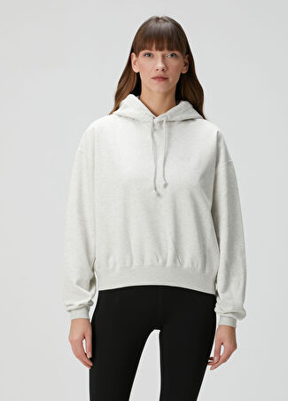 Y-3 Kadın Boxy Gri Kapüşonlu Sweatshirt M