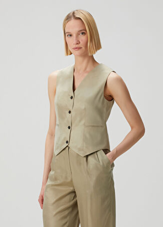 Allsaints Kadın Averie Bej Yelek 4 Uk