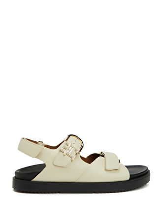 Tommy Hilfiger Kadın Bej Deri Sandalet 40 -1