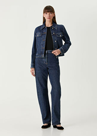 Ferragamo Kadın Mavi Jean Pantolon 42 It