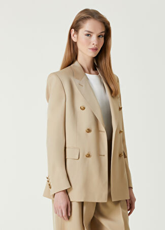 Golden Goose Kadın Kum Kruvaze Yün Blazer Bej 40 It -1