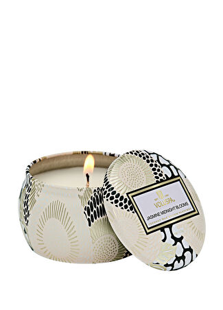 Voluspa Jasmine Midnight Blooms Mini Tin Mum Bej -1