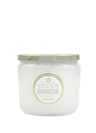 Voluspa Eucalyptus White Sage Petite Jar Mum Beyaz -1