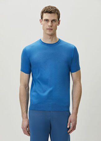 Pal Zileri Erkek T-Shirt, Mavi, 48 Mavi 54 It
