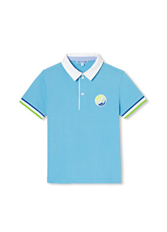 Jacadi Paris Erkek Çocuk Pamuklu Pike Sırt Baskılı Polo Yaka T-shirt 6 Yaş -1