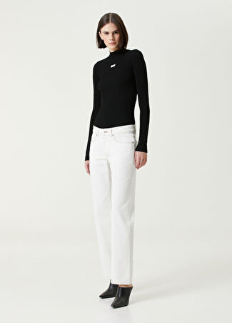 Off-white Kadın Beyaz Straight Leg Jean Pantolon 27 Us