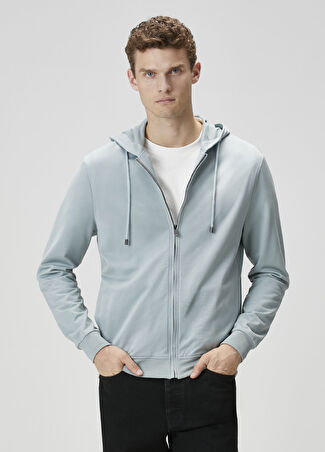 Pal Zileri Erkek Açık Yeşil Kapüşonlu Sweatshirt 50 It