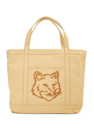 Maison Kitsune Kadın Fox Head Large Sarı Alışveriş Çantası